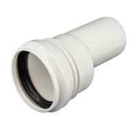 Tecuro, tubo riduttore Ø 50 su Ø 40 - ideale per sistemi HT, resistente all'acqua calda, attacco a spina, bianco, polipropilene