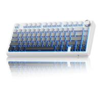 TECURS MK209 tastiera meccanica gaming 75% QWERTY (layout US), Gasket wireless con hot swap, 2.4 GHz/Type-C/BT 5.0, RGB, tasti PBT stampati lateralmente