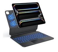 TECURS QWERTZ Layout tedesco Custodia per tastiera per iPad Pro da 13 pollici, 2024 (M4), Magic Keyboard per iPad Pro 13 con trackpad, design magnetico, facile da trasportare, nero