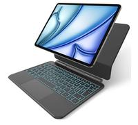 TECURS Tastiera per iPad Air 11 (M3/M2, 2025/2024)/Air 5/4 AZERTY ISO-FR, Magic Keyboard per iPad Pro 11" (4/3/2/1 Gen) con Touchpad Full Surface, retroilluminato regolabile, portatile nero