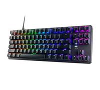 TECWARE Phantom+ - Tastiera meccanica da gioco a 87 tasti, LED RGB, tastiera TKL 75%, suono Thocky, interruttore rosso Wraith