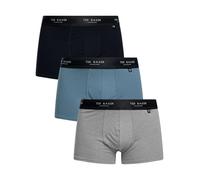 Ted Baker Boxer da Uomo, in Cotone, Confezione da 3, (TBB02), Nero/Bianco/Grigio., M