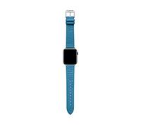 Ted Baker Cinturino in pelle saffiano azzurro con logo e magnolie per Apple Watch® (modello: BKS38S210B0), blu, Blu