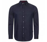 TED BAKER Crotone Herring Uomo Camicia a maniche lunghe 272031-MARINA blu S