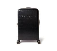 Ted Baker Icon Case Medium 68cm, Black Patent Croc, TSA Lock, 77L | 4-Wheel with TSA Lock, Designer Luggage Travel Bag, Lightweight ABS, Organised Interior with Compartments