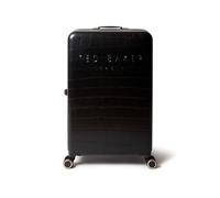 Ted Baker Icon Case Valigia Grande 79 cm Nero Vernice Coccodrillo Guscio Rigido 4 Ruote Lucchetto TSA Valigia da Viaggio di Design 122L Leggera ABS Interno Organizzato Elegante con Scomparti