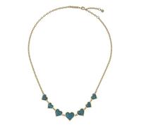 Ted Baker London Farah - Collana da donna con ciondolo a forma di cuore con pietra sfaccettata (oro/turchese)