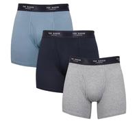 Ted Baker London Men's Cotton Boxer Brief-Pack of 3 Corti, Nvy/Provbl/Htrgry (Solid), M Uomo