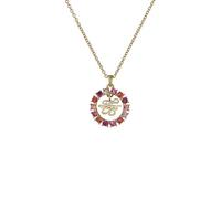 Ted Baker London Molli - Collana da donna con monogramma di cristallo (oro/fucsia multi cristallo)