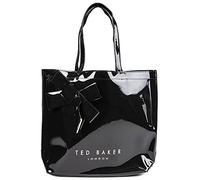 Ted Baker Nicon - Borsa shopper da donna con fiocco, in vinile, taglia unica, Nero, One Size