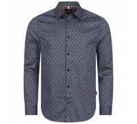 TED BAKER Pavia Star Geo Print Uomo Camicia a maniche lunghe 272176-MARINA blu S