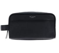 Ted Baker Pelle borsa da toilette Samberg Tie Bar Detail Washbag Black nero