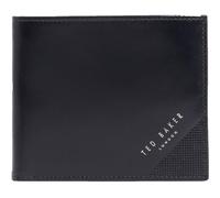 Ted Baker Pelle portafoglio Embossed Corner Leather Bifold Coin Wallet Navy blu scuro
