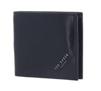Ted Baker Pelle portafoglio Prugs Embossed Corner Leather Bifold Coin Wallet Navy blu scuro
