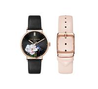 Ted Baker Phylipa Iconic Ladies Box Set Black & Pink Leather Strap Watch (Modello: TWG0240009I), nero