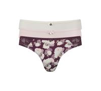 Ted Baker Pixie 3pk Print And Plain Brief Berry Floral / Whisper White Taglia: M | Biancheria intima Outlet | Donna | Bianco