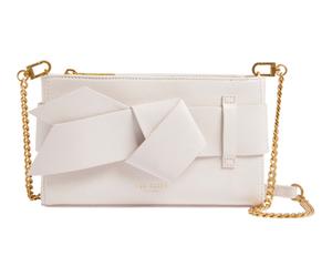 Ted Baker pochette Jimmah Soft PU Bow Clutch Bag Ivory