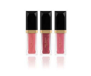 Ted Baker Power Pout Trio, 3 lucidalabbra, delicato peonia, rosa trasparente e rosa smaltato, set regalo per donne, 3 x 4,34 ml