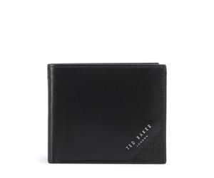 Ted Baker Prugs Portafoglio nero, pelle di vacchetta finemente grana, uomo