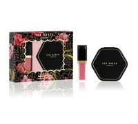 Ted Baker Ready Pout, set regalo di lusso con lucidalabbra da 4,34 ml e specchio compatto a doppio ingrandimento, per borse, elegante set regalo di bellezza per donne e ragazze