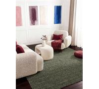 Ted Baker Tappeto a pelo corto, Portobello, morbido bouclé, tessuto a mano e morbido, look lana, soffice per soggiorno, camera da letto, sala da pranzo, verde, 160 x 230 cm