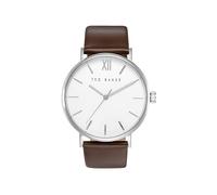 Ted Baker Uomo 43 Mm Phylipa Uomini, Argento/Bianco/Marrone, Taglia unica, Classico