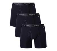Ted Baker Uomo Slip in pile del boxer di cotone da 3 pacchetti, Blu