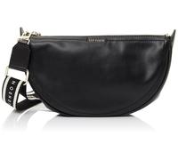 Ted Baker Webbing Leather Half Moon Crossbody Bag, Borsa Donna, Nero