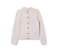 Ted Baker WMK-JAYCEY-Rose Button Crew Neck Cardigan, Maglione Cardigan Donna, Ivory, 42