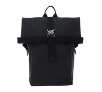 Ted Baker zaino per il tempo libero con scomparto per laptop Rivers Rubberised PU Roll Top Backpack Black nero