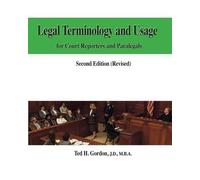 Ted H Gordon Legal Terminology and Usage (Tascabile)