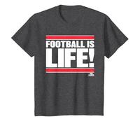 Ted Lasso Football is Life Maglietta, Bambini, Grigio Scuro, 8 Anni