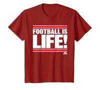 Ted Lasso Football is Life Maglietta, Bambini, Mirtillo Rosso, 6 Anni