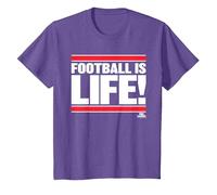 Ted Lasso Football is Life Maglietta, Bambini, Viola mélange, 10 Anni