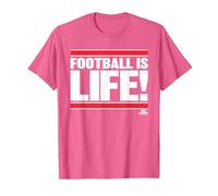 Ted Lasso Football is Life Maglietta, Uomo, Rosa mélange, L