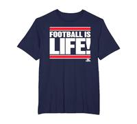 Ted Lasso Football is Life Maglietta, Uomo Taglie Grandi, Navy, 3X Tall