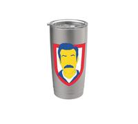 Ted Lasso Ted Lasso Mustache Bicchiere termico in acciaio inox doppia parete