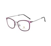 Ted Smith Montatura rettangolare per uomo e donna, Viola opaco con bronzo, 49mm