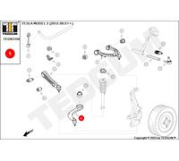 TED63154 BRACCIO DI CONTROLLO ANTERIORE INFERIORE INTERO POSTERIORE (DESTRO)