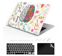 TeDaWen Adatto per MacBook Air 13.6 pollici Case 2022 Modello di rilascio: A2681 M2 Chip, modello stampato in plastica opaca guscio rigido e custodia per laptop e tastiera per Mac Air 13.6, Brain 13