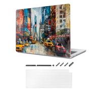 TeDaWen Custodia per MacBook compatibile con MacBook Air 15.3 Pollici 2023-2025 Release New (modello: MacBook Air 15 M4 A3241 M3 A3114 A2941 M2 Chip), con copertura per tastiera,città