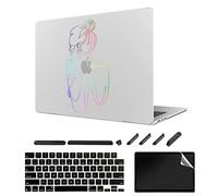 TeDaWen Custodia smerigliata adatta per MacBook Air 13,6 pollici (modello di rilascio 2022: chip A2681 M2), custodia protettiva smerigliata e cover per tastiera e protezione dello, bianco opaco Q4