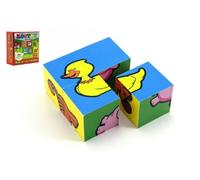 Teddies cubi illustrati I miei primi animaletti - 4 cubi di legno