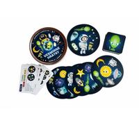 Teddies giochi spaziali 2in1 - gioco di carte di prontezza in scatolina di latta