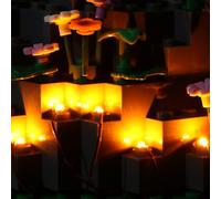 TEDDOO 14 mattoncini da costruzione, 1 x 1, set di illuminazione mini LED, accessori per mattoni USB, giocattolo luce gialla Compatibile con le principali marche di blocchi