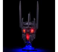 TEDDOO BrickBling - Kit di luci a LED fai da te compatibile con casco Lego Sauron 11373 - Kit di illuminazione Sauron Building Block con effetto occhi rossi luminosi, set di luci per display (senza
