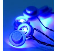 TEDDOO Set di 14 luci a LED circolari 1 x 1 compatibili con Lego Building City Model Set di accessori per kit di illuminazione giocattoli (blu)