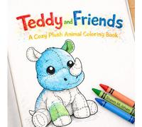 Teddy and Friends: A Cozy Plush Animal Coloring Book
