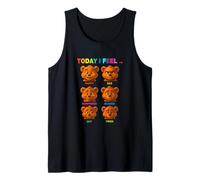 Teddy Bear Daily Moods Illustration Novelty Graphic Designs Canotta