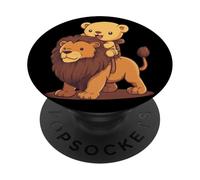 Teddy Bear e Lion Adventures per i fan del safari PopSockets PopGrip Adesivo